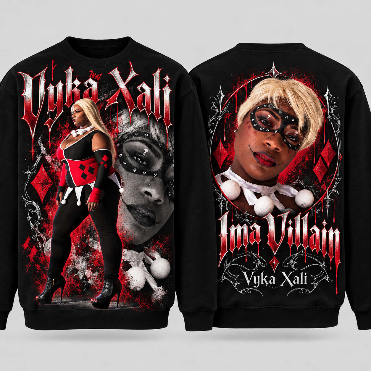 Halloween Villain Crewneck by Vyka Xali